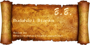 Budaházi Bianka névjegykártya